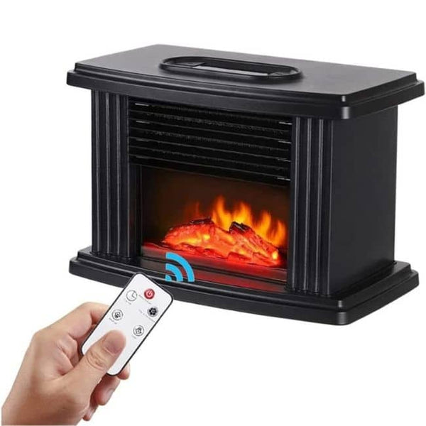 Perfect Dealz 1000W Mini Electric Fireplace Heater with Remote Control