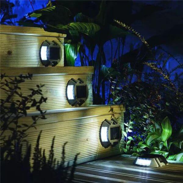 Perfect Dealz 4 PCS Waterproof Solar Energy Wall Lamp