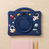 7-Inch Childrens Educational Android Tablet protective case with astronaut and spaceship stickers.