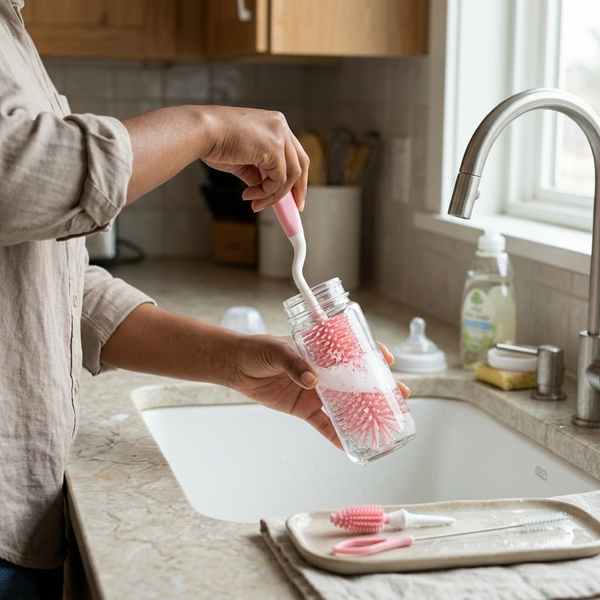 Silicone Bottle Cleaning Brush Set