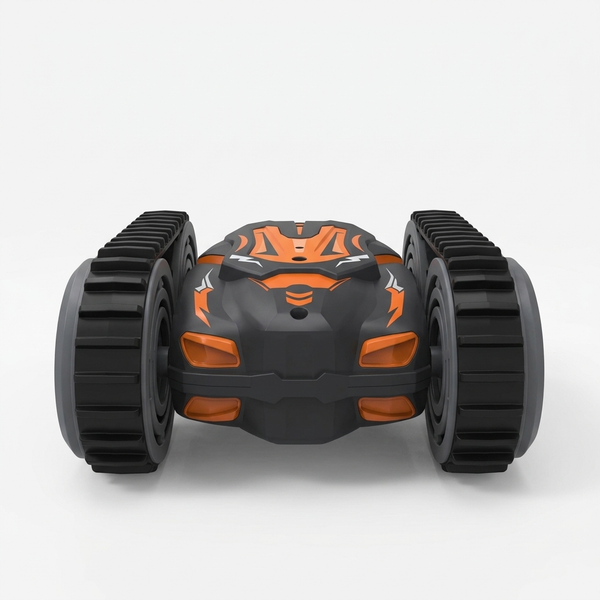 Amphibious Rollover RC Stunt Car with a sleek design and large wheels for superior stunt performance.