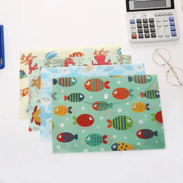 Pack of 12 A4 Cartoon Marine Fish File Folder image 2