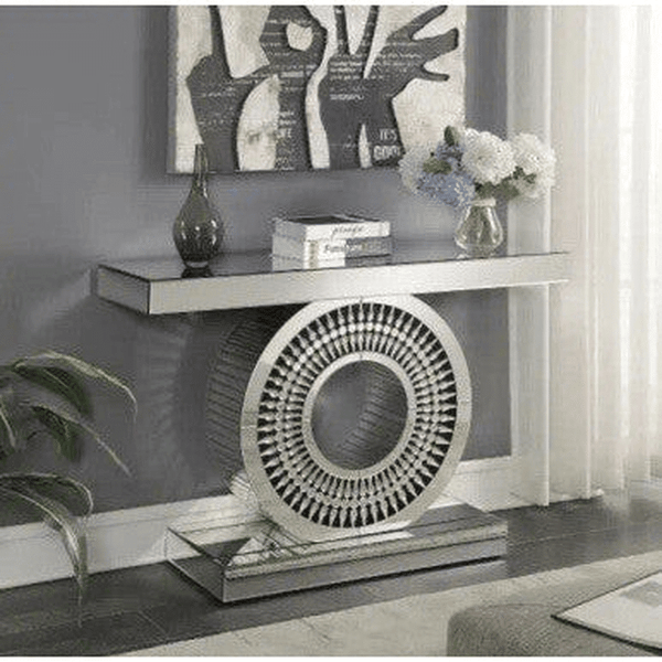 Perfect Dealz Crystal Teardrop Mirrored Console Table