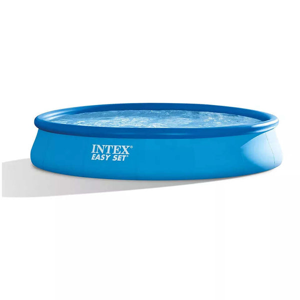 4m Round Inflatable Outdoor Family Swimming Pool with a bright blue design for summer fun in the backyard.
