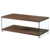 Rectangle Wooden Top Coffee Table showcasing a stylish wooden surface with glass sides, perfect for modern living rooms.