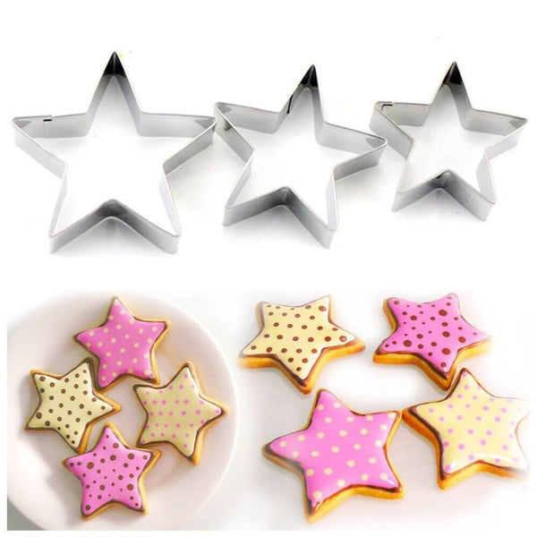 Perfect Dealz 3 Pieces Stainless Steel Cookie Cutter
