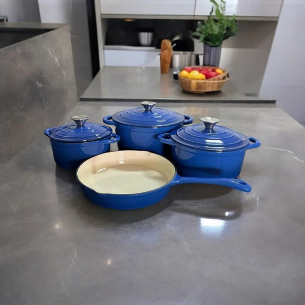 Perfect Dealz 7pcs Enamel Cast Iron Cookware Set