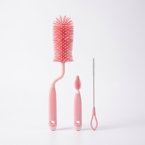 Silicone Bottle Cleaning Brush Set
