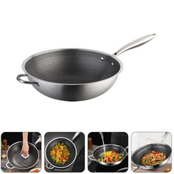 Perfect Dealz 32cm Stainless Steel Wok