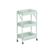 3 Tier Foldable Trolley Organizer Rack with Wheels image 7