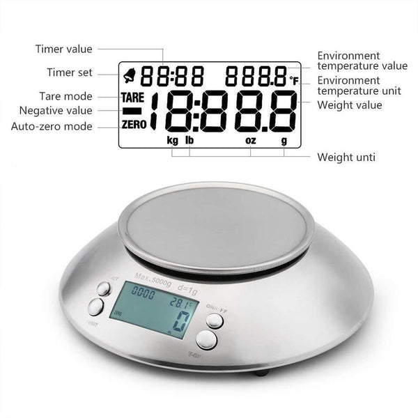 Digital Kitchen Scale Bowl with Timer image 3