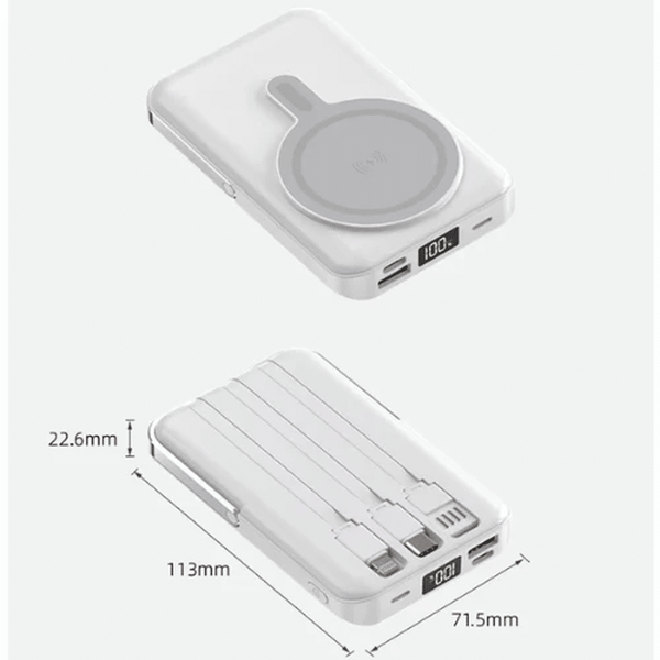 10000mAh Magnetic Power Bank with Phone Stand image 9