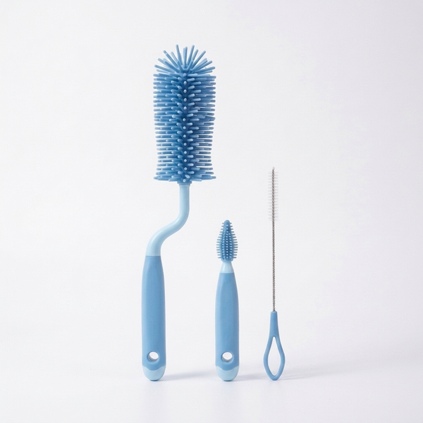 Silicone Bottle Cleaning Brush Set