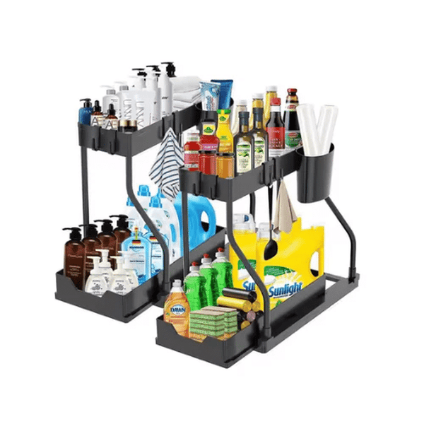 Perfect Dealz 2-Tier Pull-Out Storage Rack for Countertop