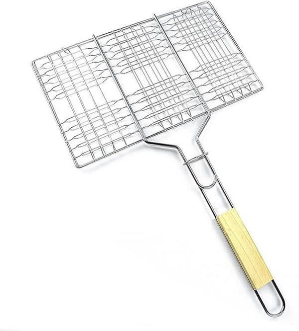Large Stainless Steel Barbecue Grilling Basket image 1