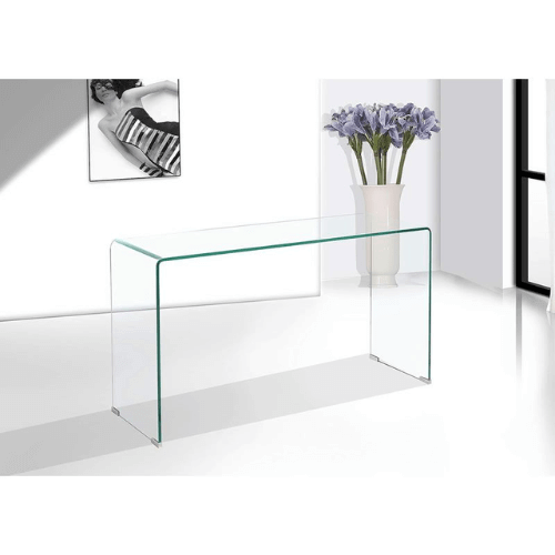 Perfect Dealz Crystal Clear Glass Console Accent Table
