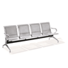 4 Seater Silver Office Bench image 0