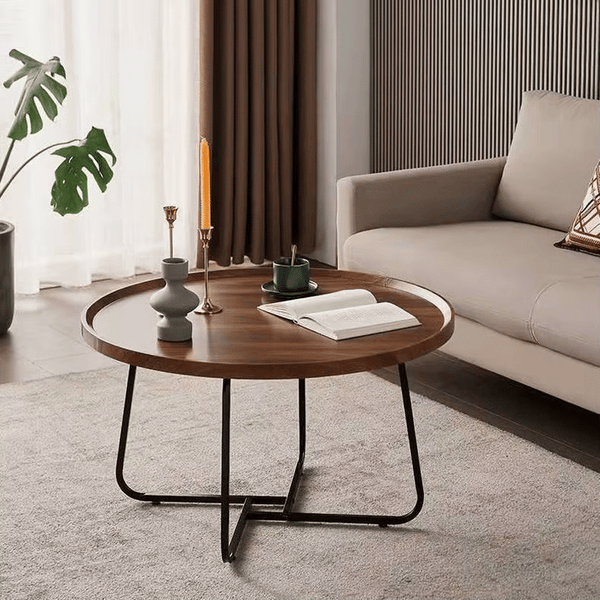 2 Piece Living Room Round Coffee Table image 2