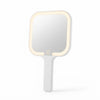 Portable Square LED Makeup Mirror with built-in lighting for makeup and grooming.