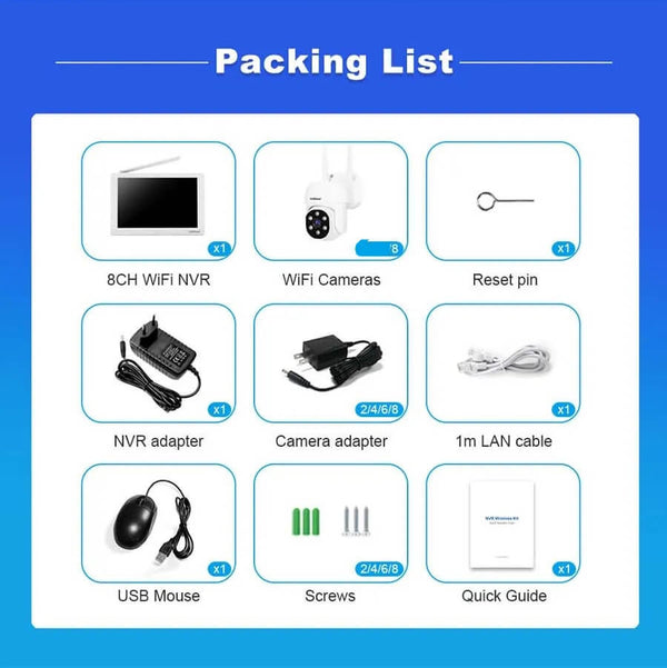 8 Channel Wireless Security Camera System with 10in LCD Screen image 1