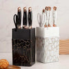 7 Piece Marble Kitchen Knife Set with Stand and Base image 0