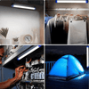 Portable Solar LED Emergency Light System in various settings including emergency use and camping.