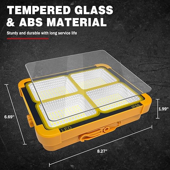 Perfect Dealz Rechargeable LED Solar Work Light