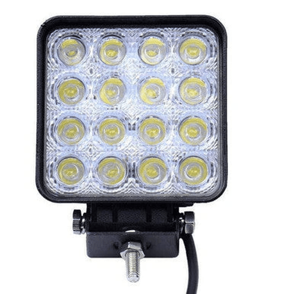 48W Portable LED Spot Light with 15 bright LEDs for outdoor illumination and durability.