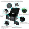 45L Motorcycle Aluminum Alloy Top Box Tail Case Black image 2