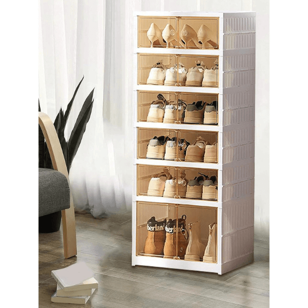Perfect Dealz 6 Tier Collapsible Shoe Storage Organizer