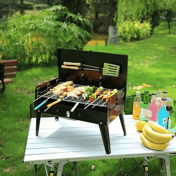 Folding Portable Barbecue Charcoal Grill image 0
