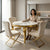 Modern 4-Seater Luxury Round Dining Table Set with elegant marble top and gold accents, featuring stylish cream chairs.