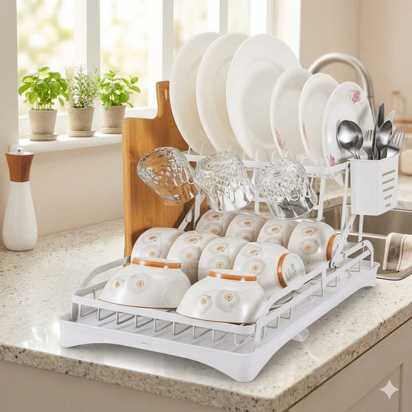Multifunctional Storage Rack Double Layer Dish Drainer
