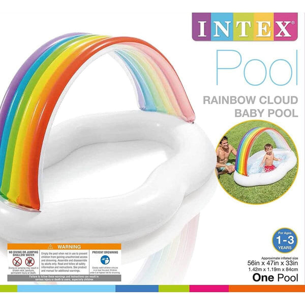 Rainbow cloud inflatable baby pool image 1