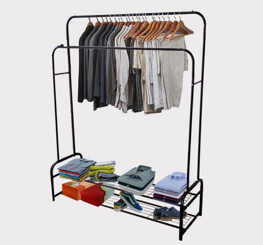 Heavy Duty Double Pole Clothing Rack image 0