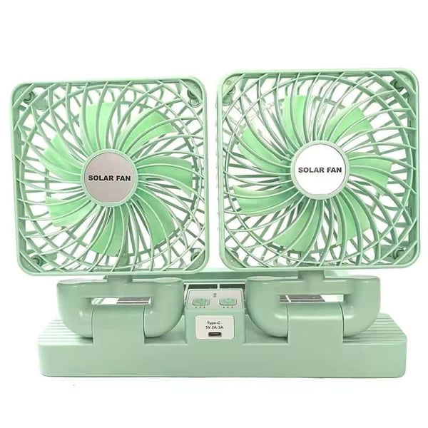 Perfect Dealz Desktop Rotatable Double Solar Charging Fan