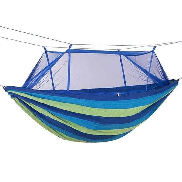 Portable Automatic Quick opening Fabric Hammock with Mosquito Net 290x140cm image 1