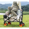 Perfect Dealz Outdoor Large Capacity Folding Wagon Truck Trolley with Tabletop