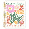 Floral-Themed Spiral Notebook