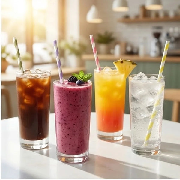 Pack of 12 Paper Drinking Straws