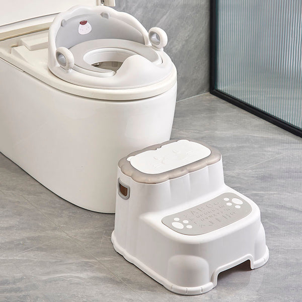 Customized Lovely Bear Plush Toy with a cute bear design toilet seat and step stool