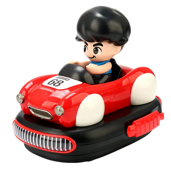 2.4G RC Ejection Bumper Car Twin Pack with a cartoon character in a red racing car.
