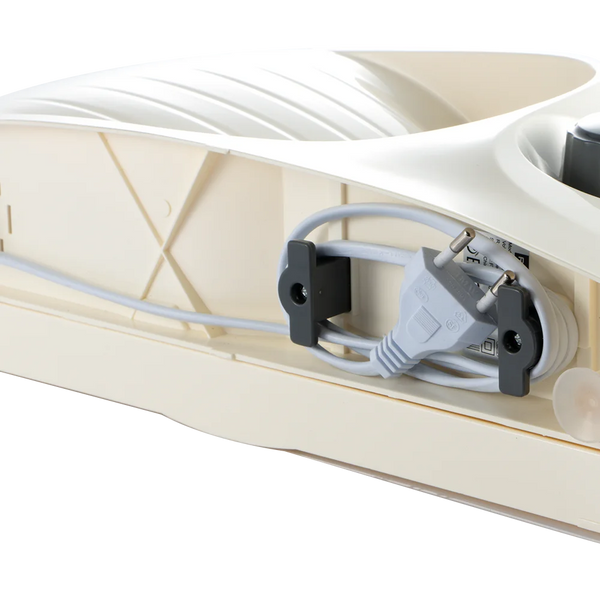 Foldable Electric Vegetable & Meat Slicer electrical cord storage compartment for easy organization.
