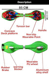 Detailed view of the Metal Twist Surfing Waveboard Skateboard showcasing features like the concave deck and torsion bar.