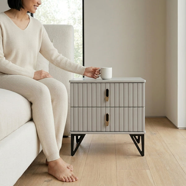Grace 2-Drawer Bedside Table Set