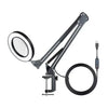 10X 160mm Three-Color LED Clip-On Magnifying Glass Lamp Desk