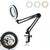 10X 160mm Three-Color LED Clip-On Magnifying Glass Lamp Desk