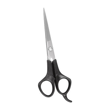 Stainless Steel Professional Barber Scissors with sleek design for precise haircuts and trimming.