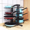 Perfect Dealz Adjustable Metal Pot and Lid Organizer 8-Tier Kitchen Rack