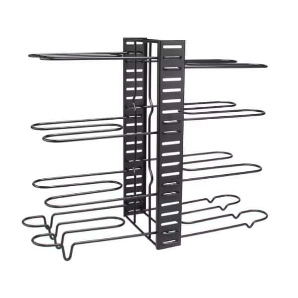 Perfect Dealz Adjustable Metal Pot and Lid Organizer 8-Tier Kitchen Rack
